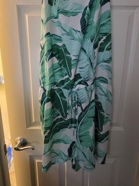 Old Navy Mint and Dark Green Tropical Romper